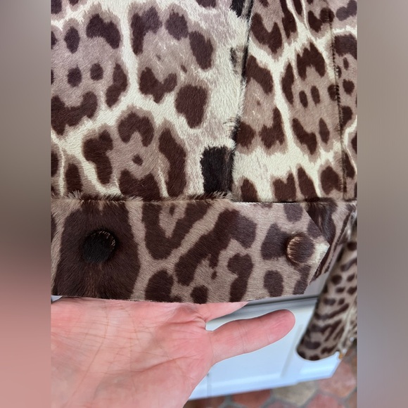 Yves Saint Laurent Animal Print biker calf hair leather jacket - Picture 6 of 9